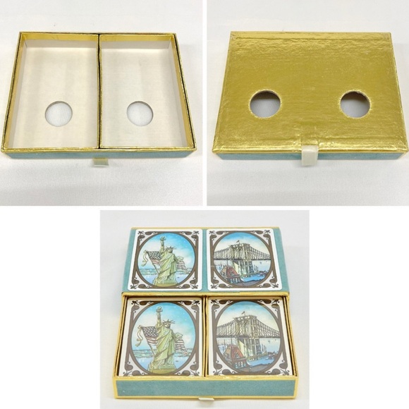 TIFFANY & Co STSUE OF LIBERTY & BROOKLYN BRIDGE PLAYING CARD SET - VINTAGE - Picture 3 of 8